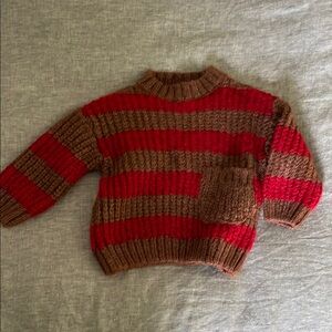 Zara Baby Striped Sweater - Red and Brown